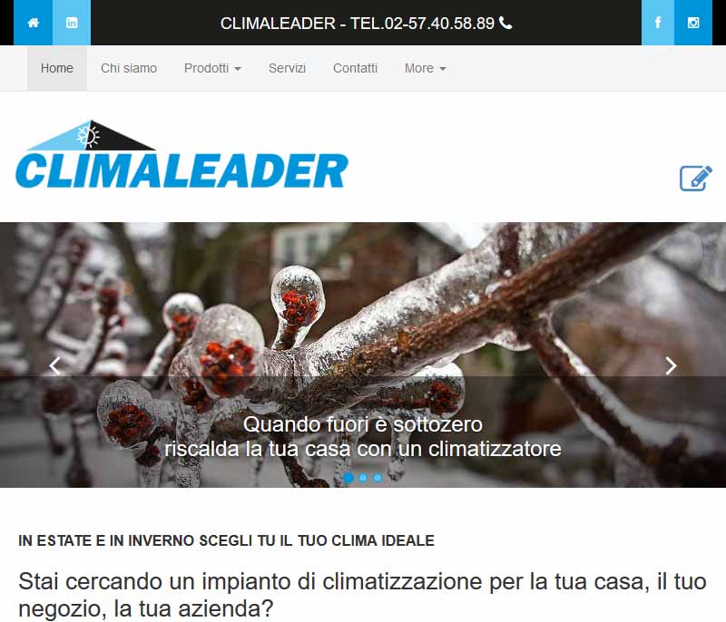 home-page sito climaleader
